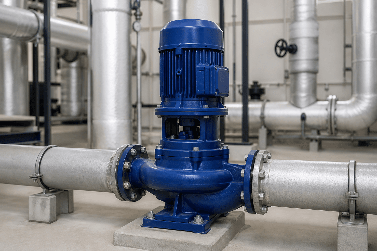 Was ist eine Inline-Pumpe? Grundfos TPE und Wilo CronoLine Baureihen